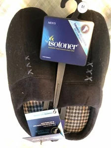 Pantofole Isotoner nere ~ slip-on ~ senza schiena ~ taglia M 8 - 9 ~ nuove - Foto 1 di 1