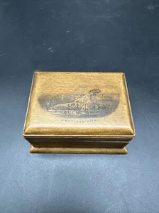 Scottish Antique Mauchline Ware Box Hastings Pier Circa Victorian Antique 1890 - Picture 1 of 7