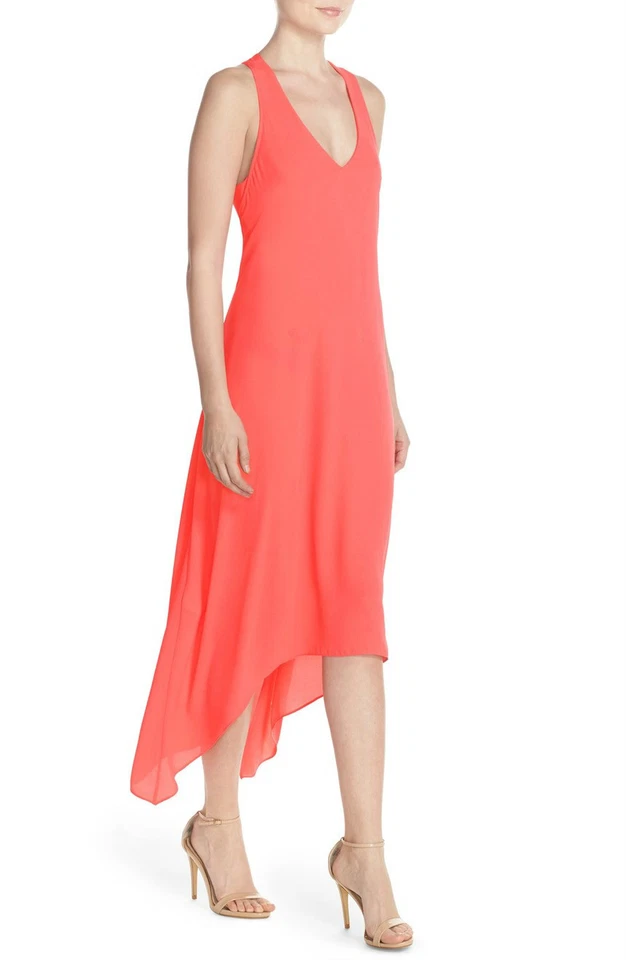 Nuevo sin etiquetas Vestido Maxi BCBG MAXAZRIA 'Ariell' Corte Georgette Alto/Bajo $328 ` Talla XS Foto 1 de 4