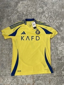 Adidas Cristiano Ronaldo Al Nassr FC Home Soccer Jersey Size LARGE JP0459 SLIM - Picture 1 of 7