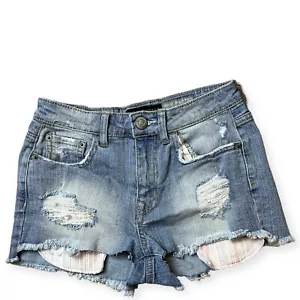Aeropostale hoch taillierte Shorty Jeansshorts Größe 26" - Bild 1 von 4