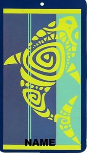 30" x 60" Name Embroidered Beach / Pool Towel With Neo Whale Design - Bild 1 von 4