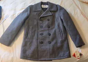 VINTAGE Schott 740N Peacoat 38 in Charcoal Gray from the 1990's NEW /W TAGS RARE - Picture 1 of 18