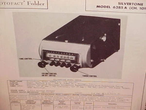 1946 1947 1948 RADIO ARGENTO MANUALE SERVIZIO MODELLO 6285A CHEVROLET FORD BUICK - Foto 1 di 1