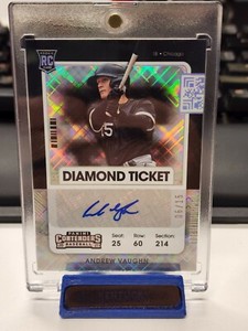 2021 Panini Contenders Baseball Andrew Vaughn DIAMOND TICKET AUTO #/15 White Sox