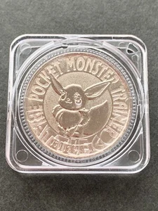 Eevee NO.133 Pokémon Battle Coin Medal 1997 Japan Pokemon RARE Nintendo Silver - Picture 1 of 12