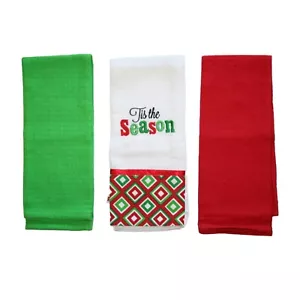 Christmas Kitchen Towel Set - Tis the Season - 3 Pack NWT - Picture 1 of 1