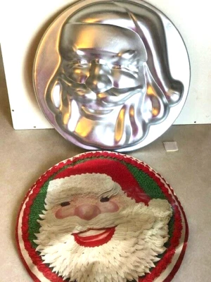 Sartén de gelatina para pastel de Santa Claus Kris Kringle Wilton vintage años 70 Foto 1 de 2