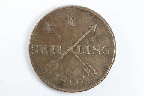 Sweden 1802 1 One Skilling Large Copper Cover