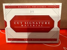2020 Panini National Treasures Craig Biggio Cut HOF Auto Booklet /7 Houston Cut
