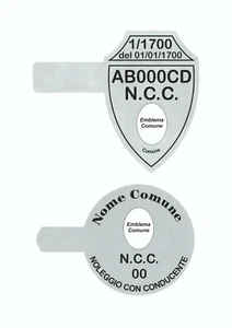 SCUDO E PALETTA PERSONALIZZATI PER NCC - TAXI - VTC - TRASPORTI PUBBLICI - Foto 1 di 12