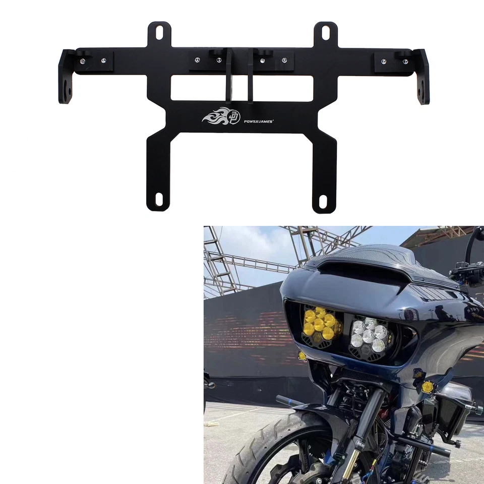 LED Outer Headlight Mounting Bracket for Harley Road Glide BAJA LP6 Lighting - Image 1 of 4