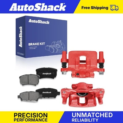 Rear Brake Calipers Red Premium Ceramic Pads for 2007-2017 Jeep Patriot - Imagem 1 de 4