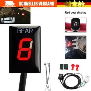 Motorrad Ganganzeige Rot LED Anzeige für Yamaha Fz6 Fz1 YZF~R6/R1 Mt01 Xj6 Xjr - Bild 1 von 23