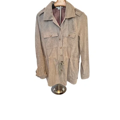 Cazadora Davi & Dani Southwesterm Azteca Cordory Pequeña Taupe, Coral Tejida Espalda Occidental Foto 1 de 4