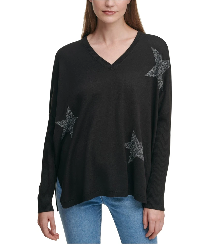 DKNY Womens Stars Pullover Sweater - Image 1 of 1