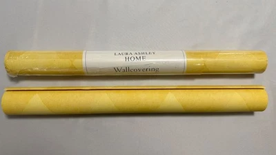 [QTY: 2] Laura Ashley 1995 Harbour Cowslip 11yds x 21in Yellow Wallpaper Rolls - Image 1 of 4
