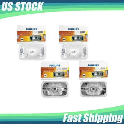 For 88-91 GMC K3500 4X Front Left Right Headlight Bulb High Low Beam Philips - Image 1 of 4