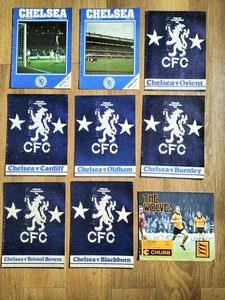 9 CHELSEA FC FOOTBALL PROGRAMMES BUNDLE 1975-1977 - Picture 1 of 19