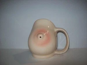 Vintage Boob Mug Ceramic Booby Sippy Nipple Cup Breast Sipper Sip - Picture 1 of 24