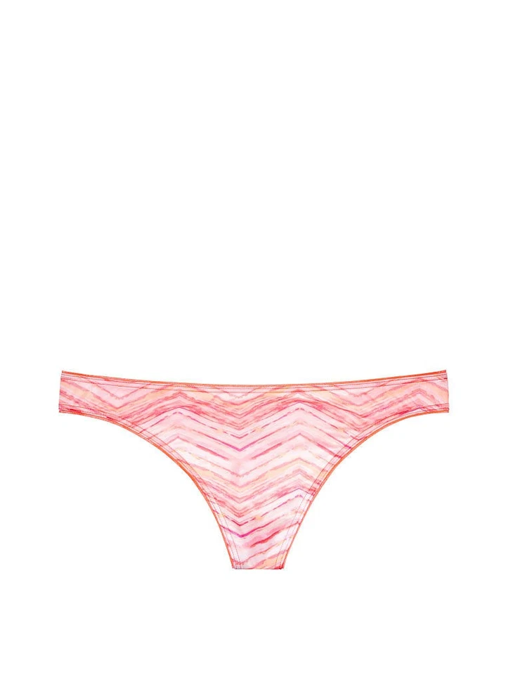 Tanga Victoria's Secret Everyday Perfect Panty Coral Estampado a Rayas Aturdidas Foto 1 de 1
