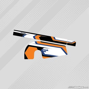STARS CUSTOM ORANGE CHAIN GUARD STICKER KIT TO MATCH OUR KIT - JakeDesigns - Picture 1 of 1