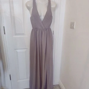 TNFC London Size 6 Lilac Grey Sleeveless Bridesmaid Maxi Dress - Picture 1 of 6