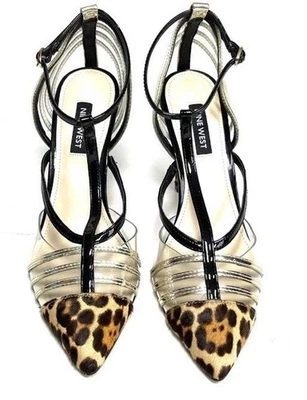 Nine West Terry Women’s Pumps Pointed Toe  Leopard Print Calf Hair Sz 7.5 New - Image 1 of 4