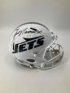 JOE NAMATH NEW YORK JETS SIGNED FULL SIZE REPLICA SALUTE TO SERVICE HELMET JSA - Picture 1 of 4