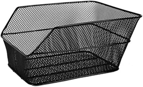 MADICKS (Con Staffe) Cestino Bici Posteriore In Rete Nero Misure Cm 39x30x19h