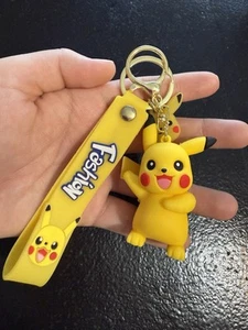 Official 3D Pokemon Keychain Key Chain- Bag Charm Factory New- PIKACHU - Picture 1 of 1