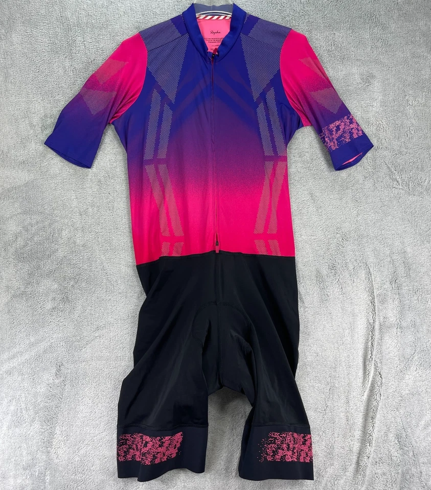 Rapha Pro Team Cycling Skinsuit 2XL Purple Pink Black Aero Speed Suit One Piece - Image 1 of 4