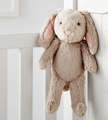 Peluche Pottery Barn Kids Soothing Sounds Bunny On-The-Go Baby Rabbit 12” colgable Foto 1 de 4
