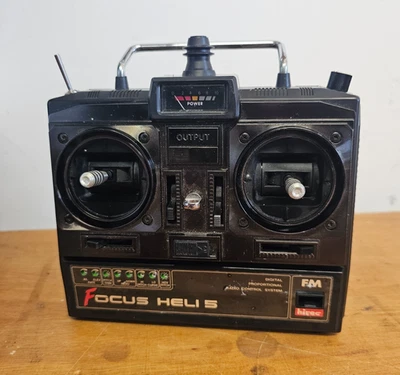 HITEC Focus 5 TRANSMITTER RECEIVER CONTROLLER 1/14 VINTAGE Handset RC BOAT Heli - Image 1 of 4
