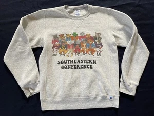 Southeastern Conference Men's Small Gray Sweatshirt College Team Mascot Vintage - Picture 1 of 18