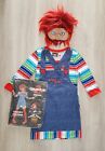 SMIFFY'S - CHUCKY COSTUME size 8 - 10 ladies CHILD'S PLAY 2 adult MASK WIG DRESS