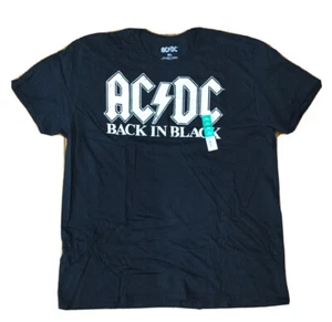 NEW AC/DC Men’s Back In Black T-shirt Tee Size XL - Picture 1 of 5