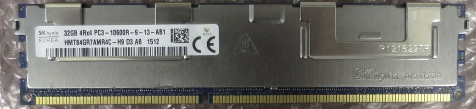 HYNIX HMT84GR7AMR4C-H9 32GB 4Rx4 DDR3 PC3-10600R 1333MHz ECC REG MEMORY RAM - Image 1 of 1