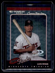 2001 DONRUSS STAT LINE CAREER LUIS RIVAS 005/310 MINNESOTA TWINS #189 - Picture 1 of 2