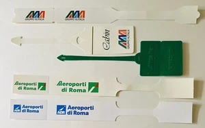 Alitalia & Aeroporti di Roma Luggage Tags 80's 90's & More Vintage Made in Italy - Picture 1 of 4
