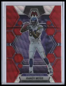 2023 Panini Mosaic Randy Moss Red Wave Mosaic #155 #/9 - Foto 1 di 2
