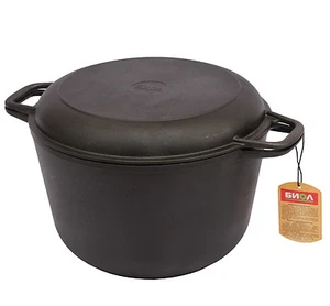  Gusseisen Topf mit Metalldeckel (Pfanne) 22cm, 4L,  INDUKTION, 100% ECO 0204 - Bild 1 von 3