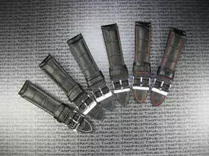 New 20mm Black Grain LEATHER STRAP Watch Band 20 Beige Red LONGINES REG - Picture 1 of 26