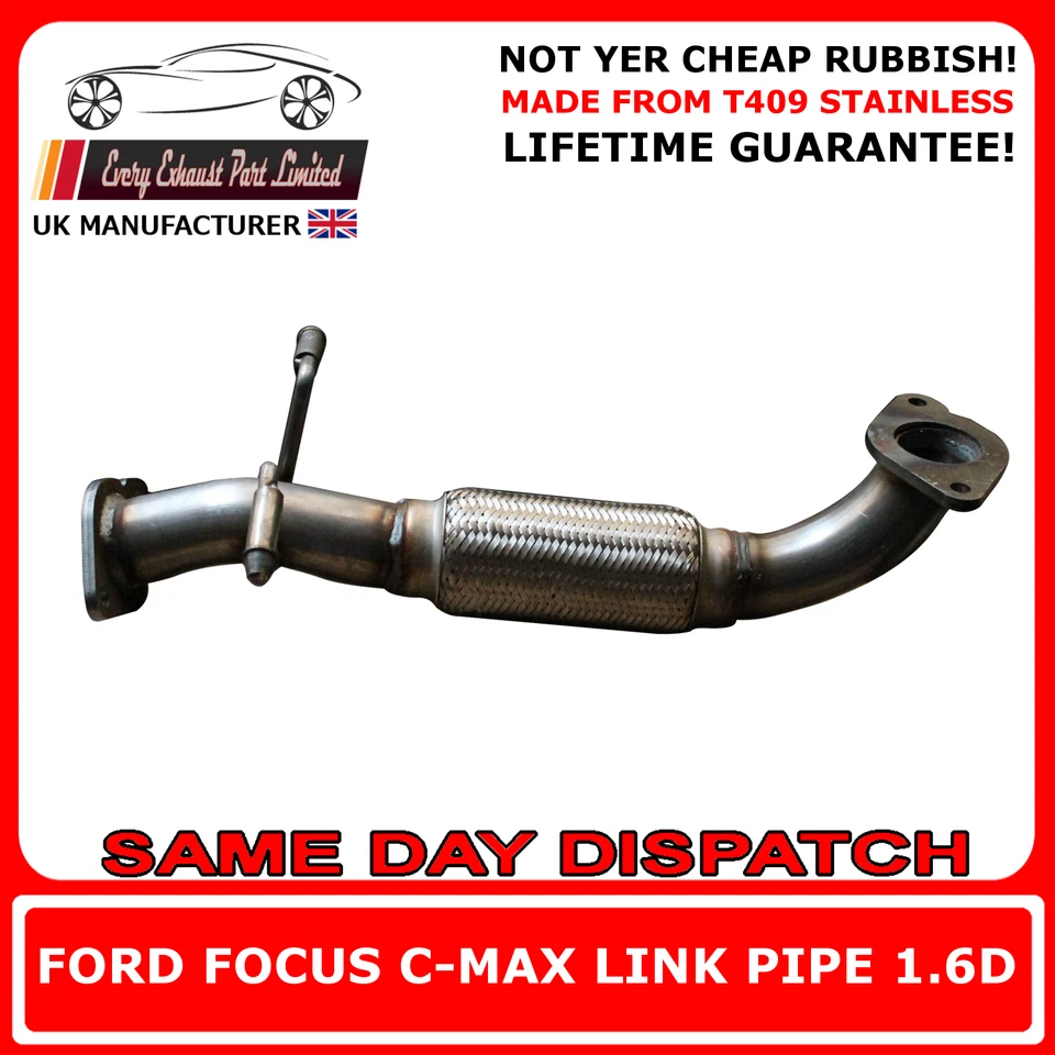 Pipa flexible eslabón de acero inoxidable Ford Focus C-Max 1.6TDCi T409 - Imagen 1 de 1