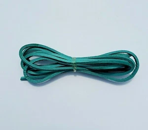 HL80910TEAL Leather LACE Genuine Leather Strip Cord Braiding String Lacing 64" T - Picture 1 of 1