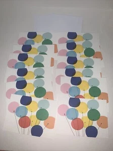(12) Hallmark Blank Note Card: Simple Colorful Balloon Just Because Birthday Thx - Picture 1 of 6