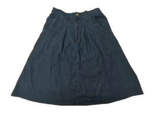 Vintage Cherokee Blue Denim Aline Miidi Skirt Size 6 - Picture 1 of 10