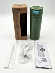 HoMedics Breathe Better Umidificatore Ultrasuoni Portatile In Verde Nuovo Scatola Aperta - Foto 1 di 9