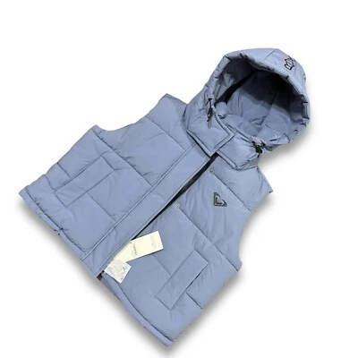 Roxy Women Purple Hooded Spring Jacket Pocketed Puffer Vest Size Large - Image 1 of 4