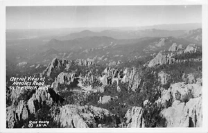 H1319    BLACK HILLS,  S.D.  REAL PHOTO     POSTCARD ,  AERIAL VIEW - Picture 1 of 2